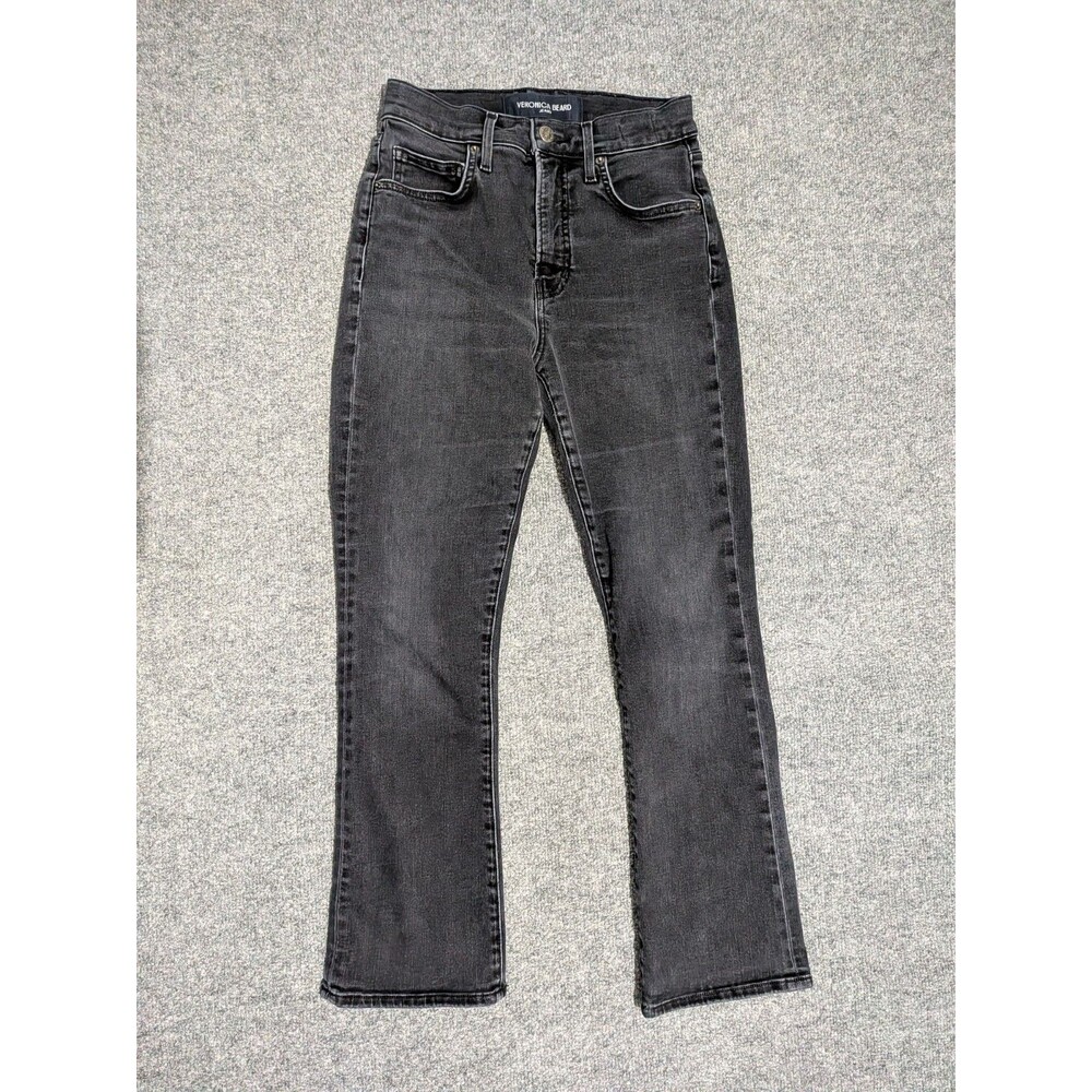 Veronica Beard Jeans Womens 27 (25x25.5) Carly Kick Flare Denim Black